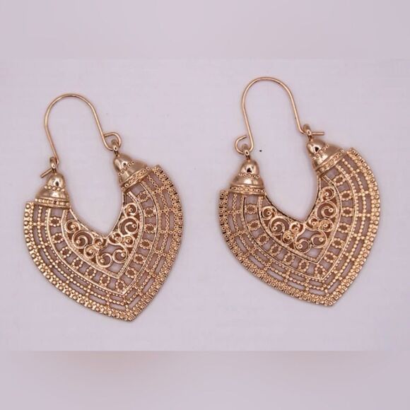 BohemianāhoopāearringsāA249 - Picture 1 of 5